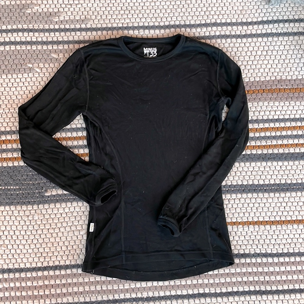 Minus 33 Black Merino Wool Base Layer